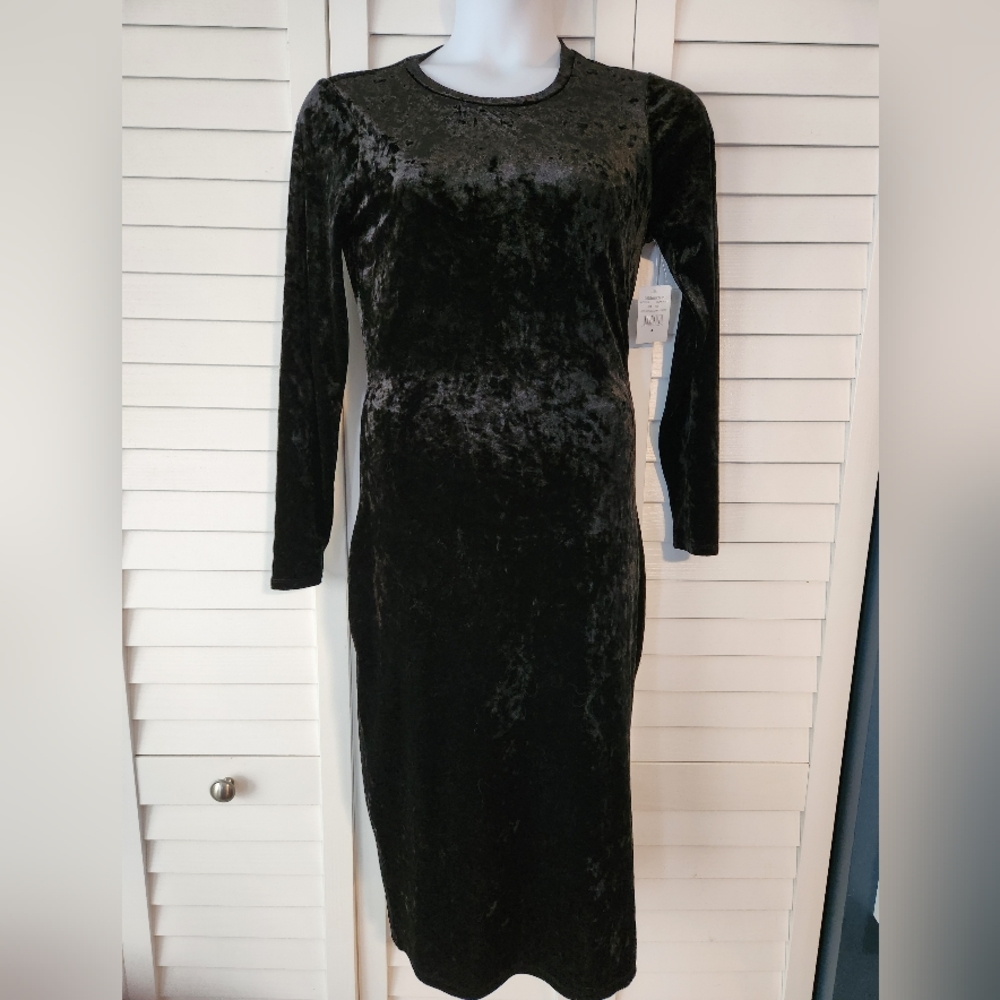 Good American Side Slit Velvet Mini Dress